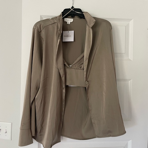 Lauren Nicole silk cami/blazer set. BRAND NEW - Picture 3 of 4